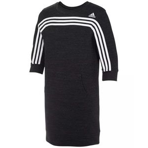 ADIDAS GIRLS YOUTH FRENCH TERRY 3-STRIPE DRESS SIZE M10-12